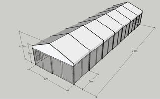 5x5歐式尖頂鋁合金篷房 廠家直供展覽、婚禮等活動帳篷詳解